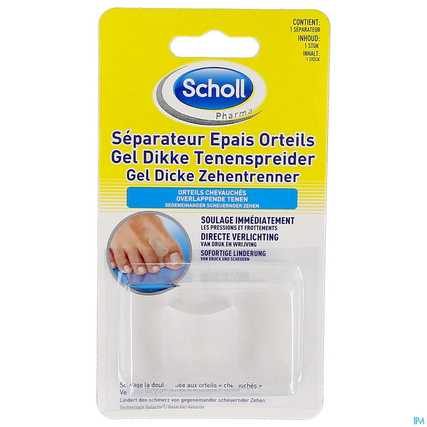 Séparateur Épais d'Orteils en Gel