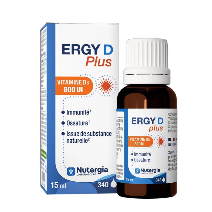 Ergy D Plus Vitamin D3 15 mL 800 units