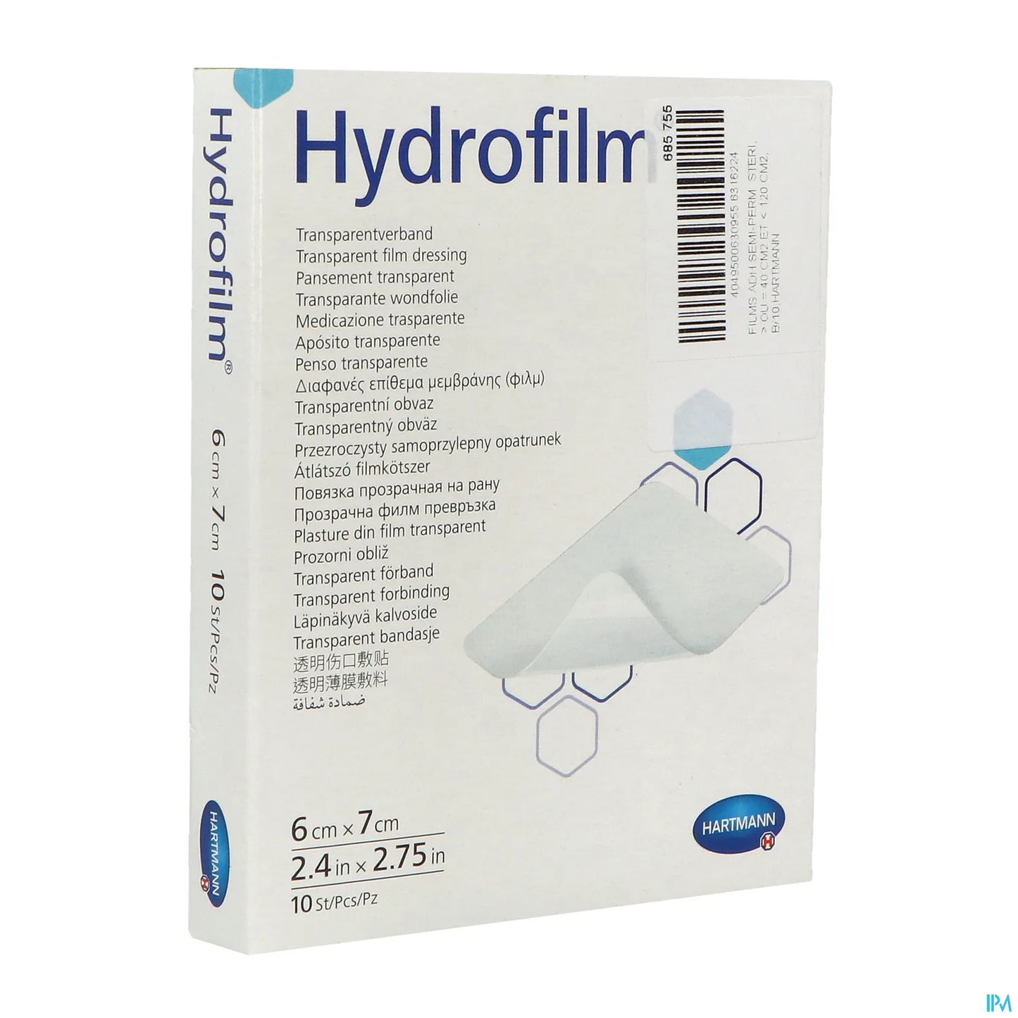 Medicazione adesiva trasparente sterile Hydrofilm 6x7cm B/10