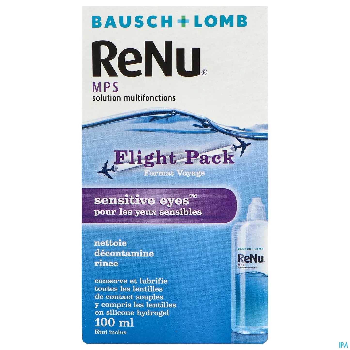 Bausch & Lomb ReNu MPS Soluzione multiuso per occhi sensibili formato da viaggio 100 ml