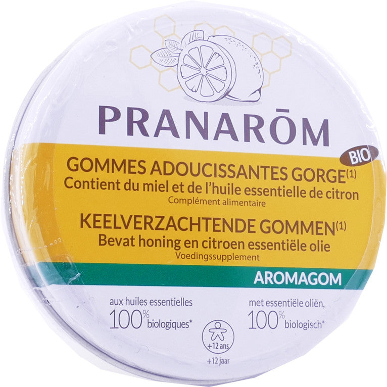 Aromagom Gomme Emollienti al Miele e Limone Biologiche 45g