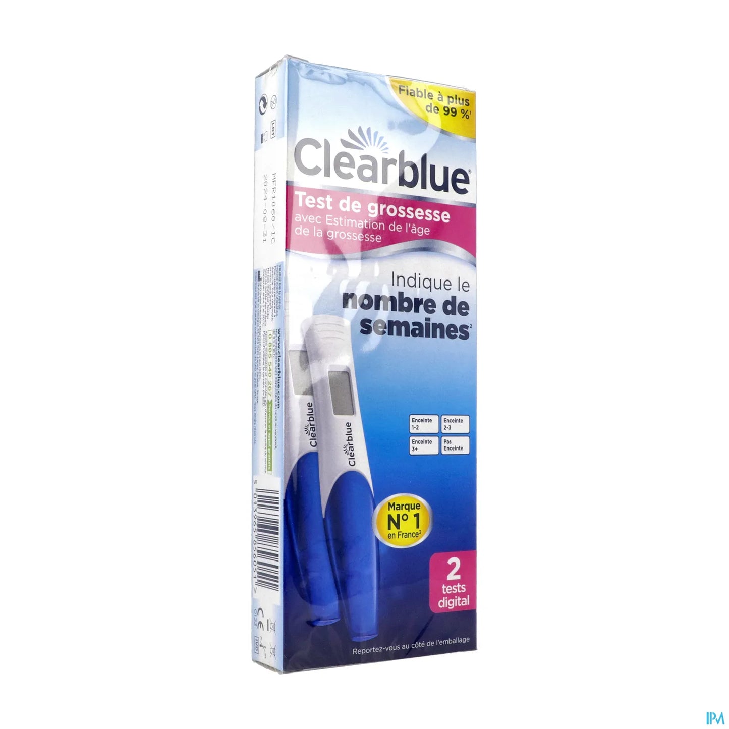 Clearblue Digital Test de Grossesse 2 unités