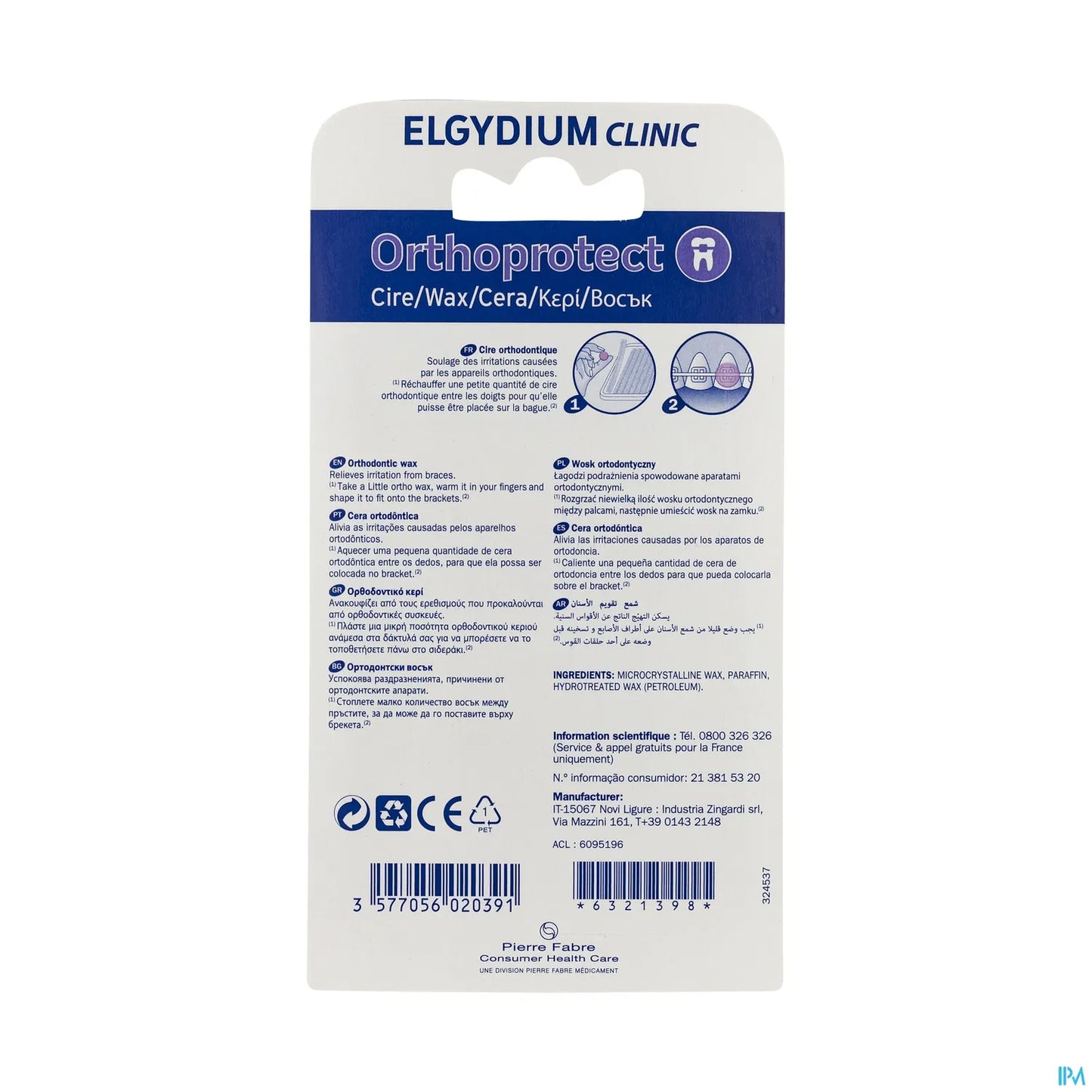 Clinic Orthoprotect 7 Bandes de Cire Orthodontique