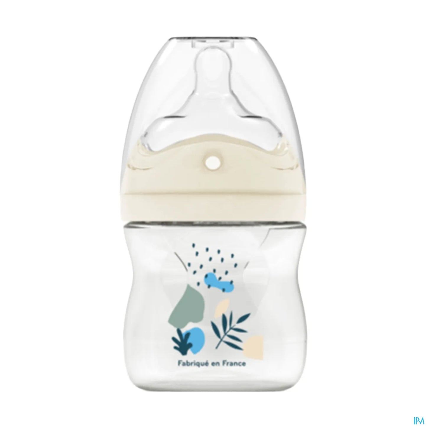 Biberon con tettarella multiforata anticolica 0-6 mesi blu 150 ml