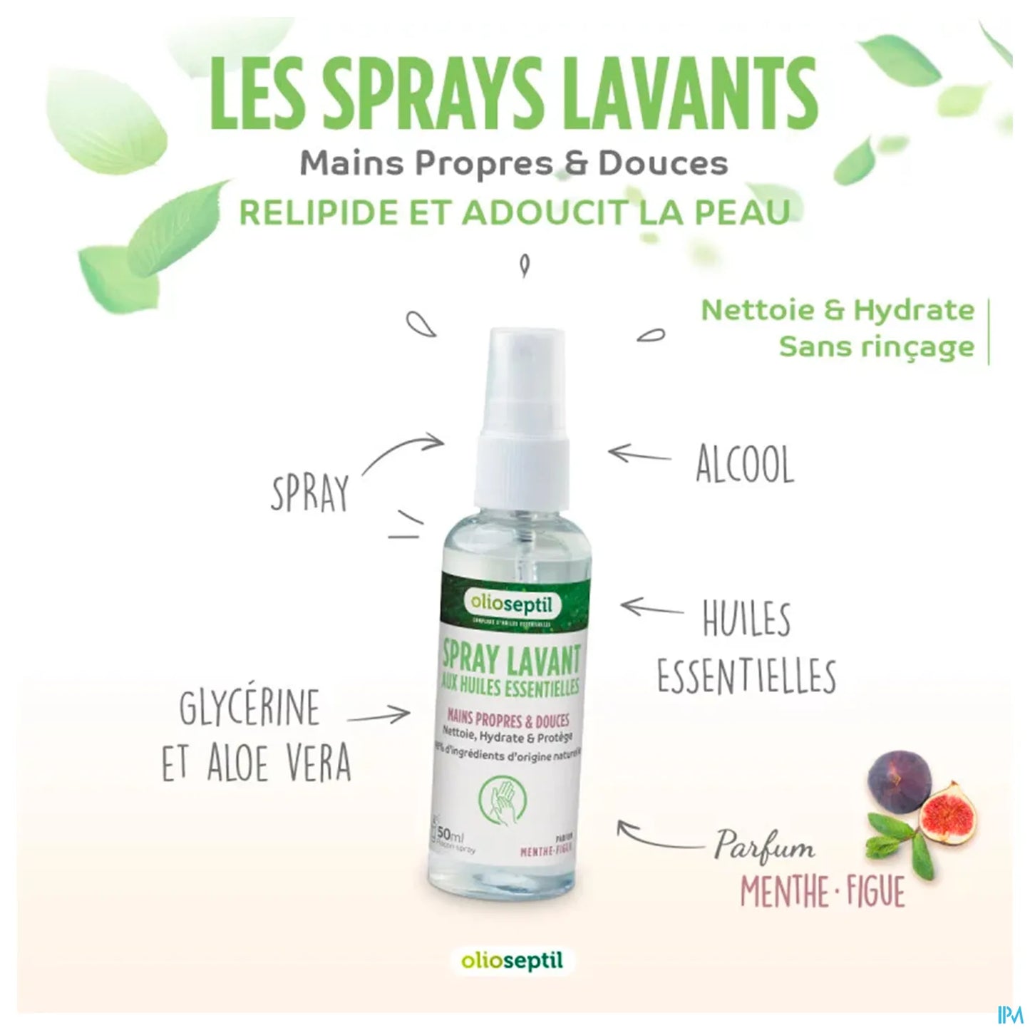 Spray Lavant Huile Essentielle Menthe 50ml