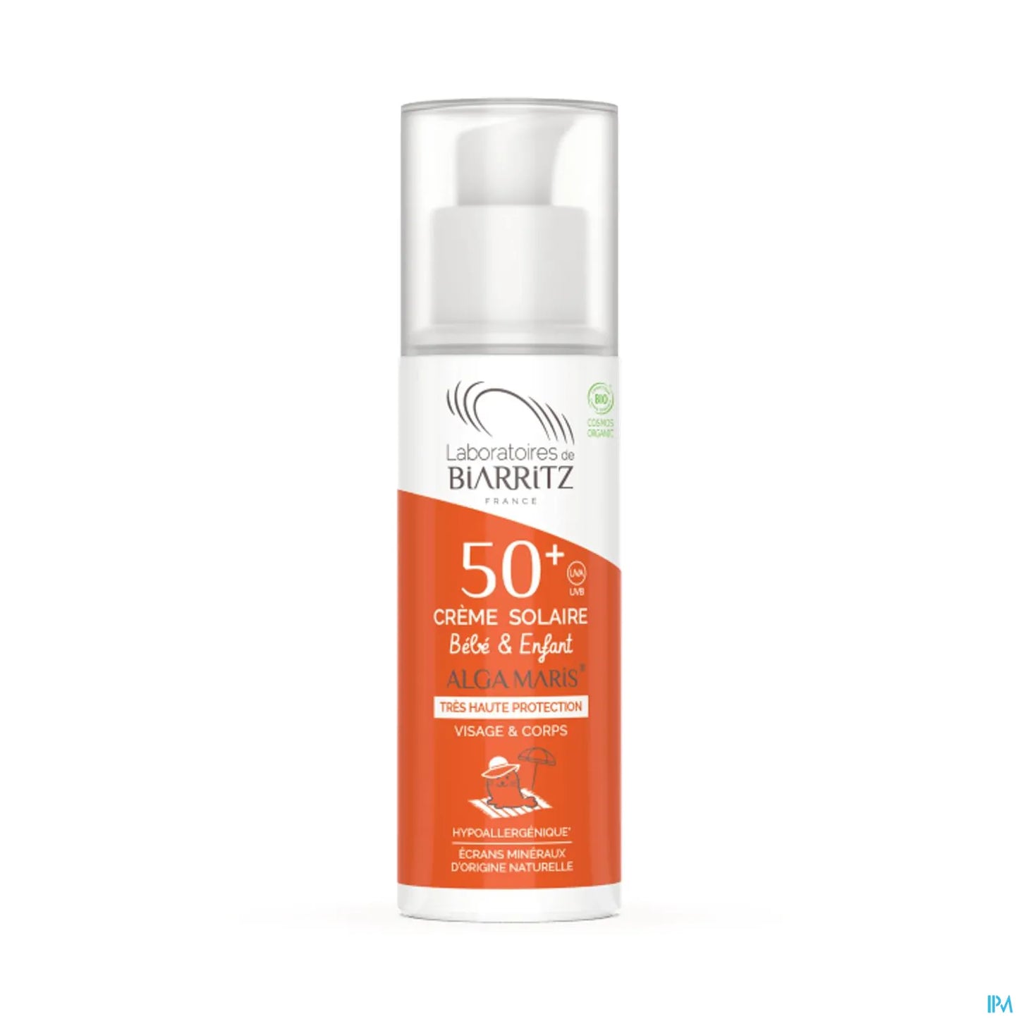 Crema solare per neonati e bambini SPF50, flacone con pompa da 100 ml