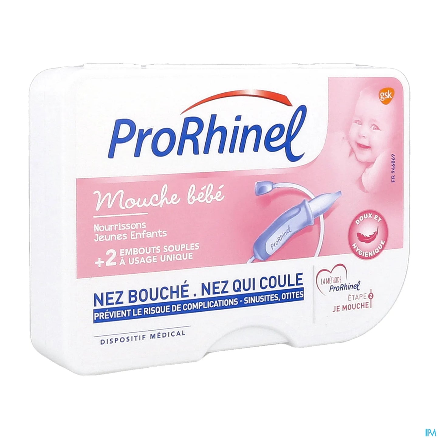 Aspiratore nasale per neonati e 2 punte morbide monouso
