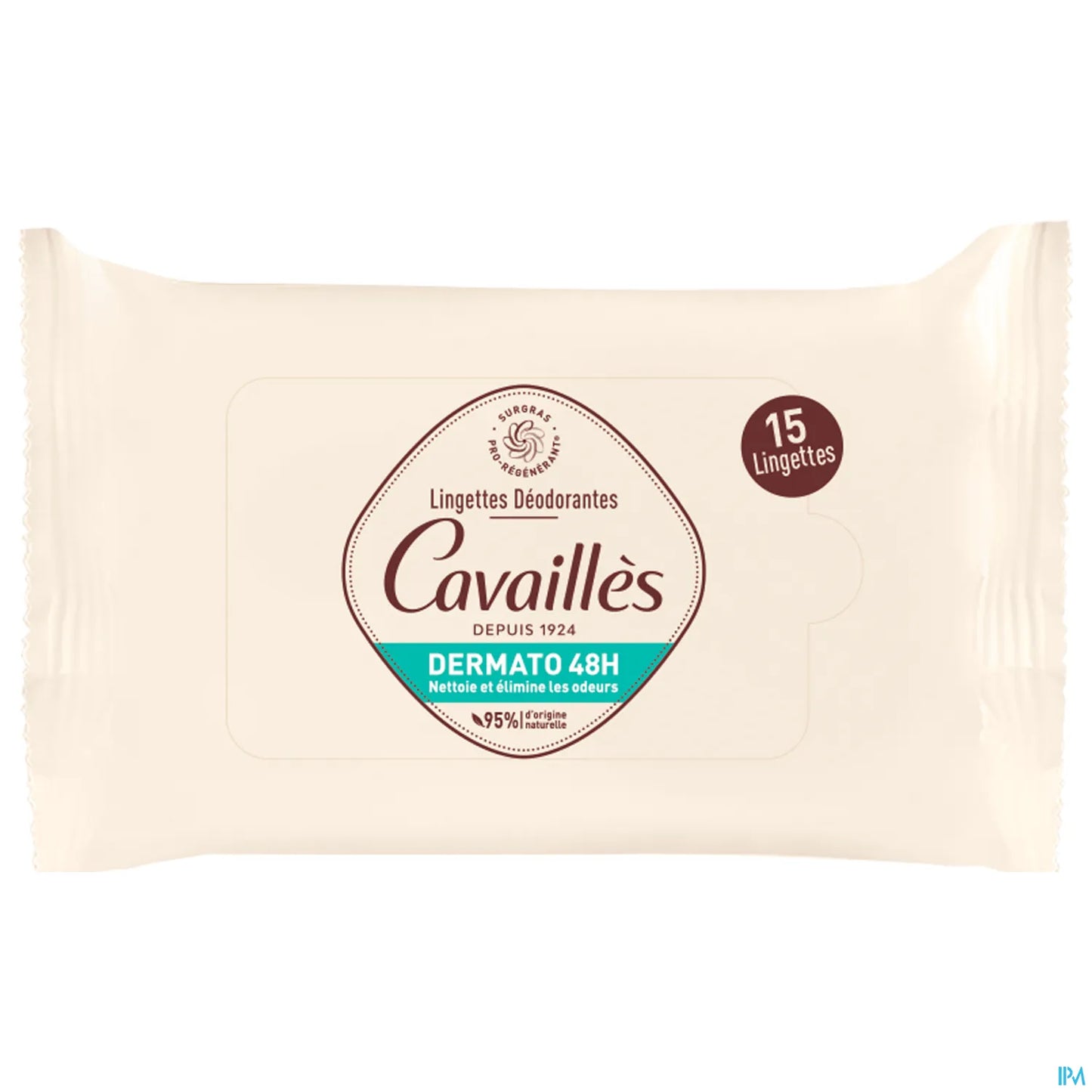 Salviette deodoranti Rogé Cavaillès Dermato 48H x15 unità