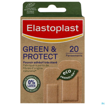 Green & Protect Tissu 20 Pansements 2 Formats