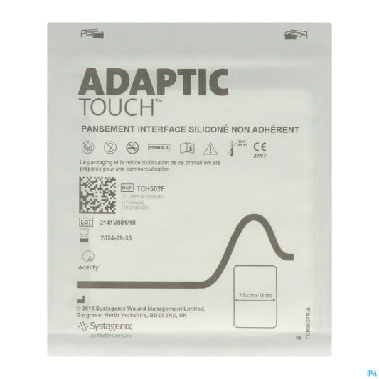 Adaptic Touch Non-Adhesive Silicone Interface Dressing 7.6x11 cm 10 units