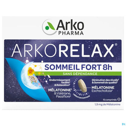 Arkorelax Sommeil Fort 8H Comprimés B/15