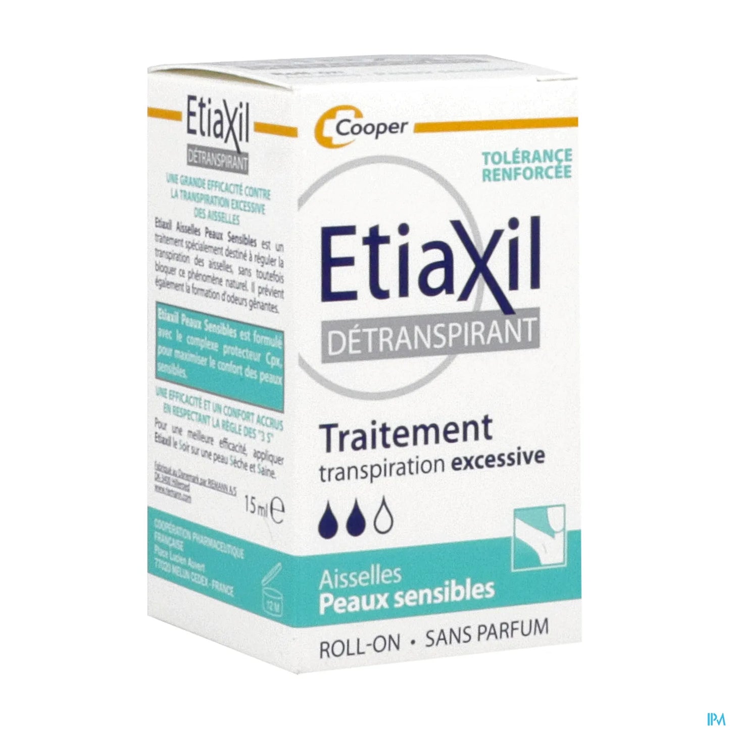 Détranspirant Aisselles Peaux Sensibles Roll On 15 mL