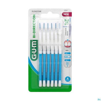 GUM Proxabrush Bidirectional Interdental Brushes 0.9mm x 6