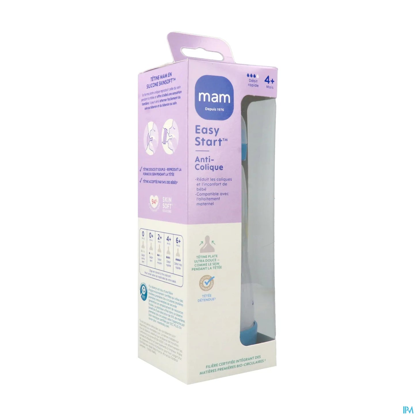 Biberon Easy Start Anti Colique 320 ml Débit 3 Océan