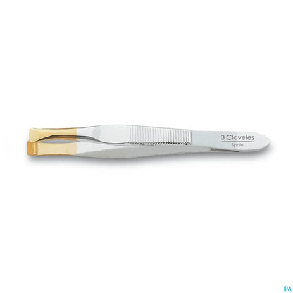 Steel Tweezers Straight Wide 8cm