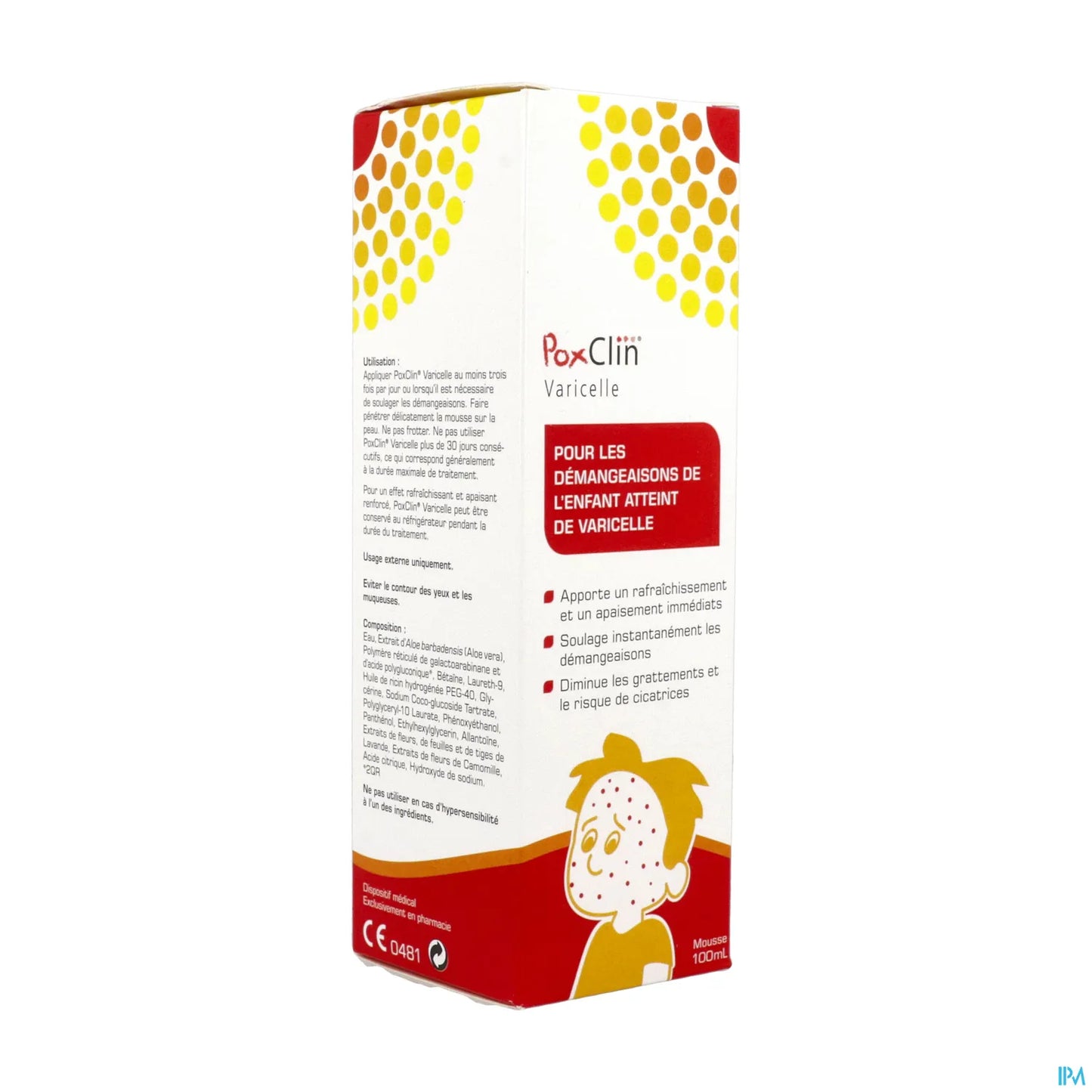 PoxClin Mousse Rafraîchissante Varicelle 100ml
