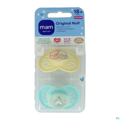 Sucette Original Nuit Silicone +18 Mois Lot de 2