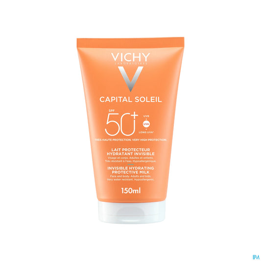 Vichy Capital Soleil Lait Hydratant Invisible Protection Solaire 50+ 150 mL