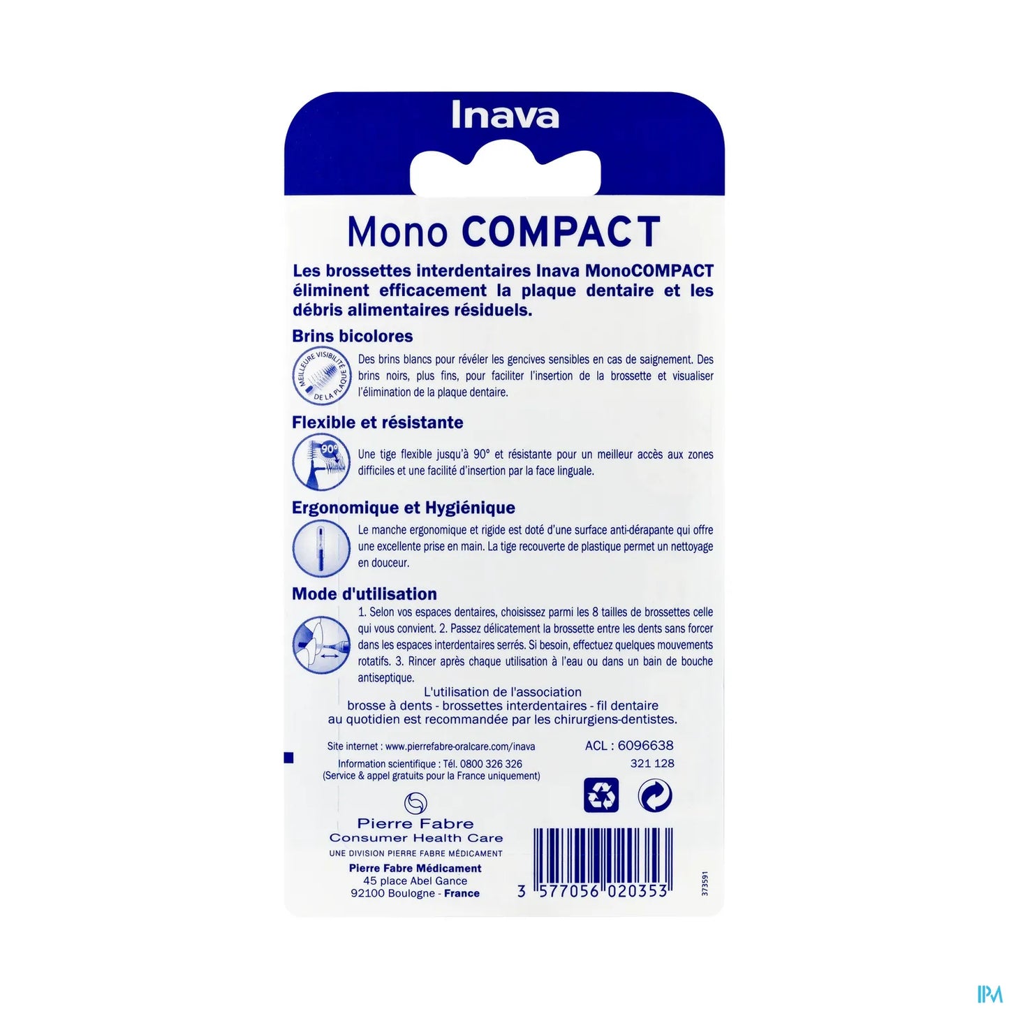 Mono Compact Brossette Rouge 1.5mm ISO4 Blister 4+2
