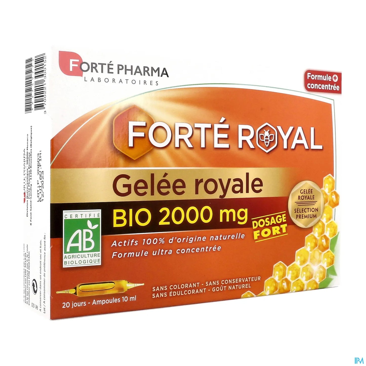 Gelée Royale Bio 2000mg 20 Ampoules