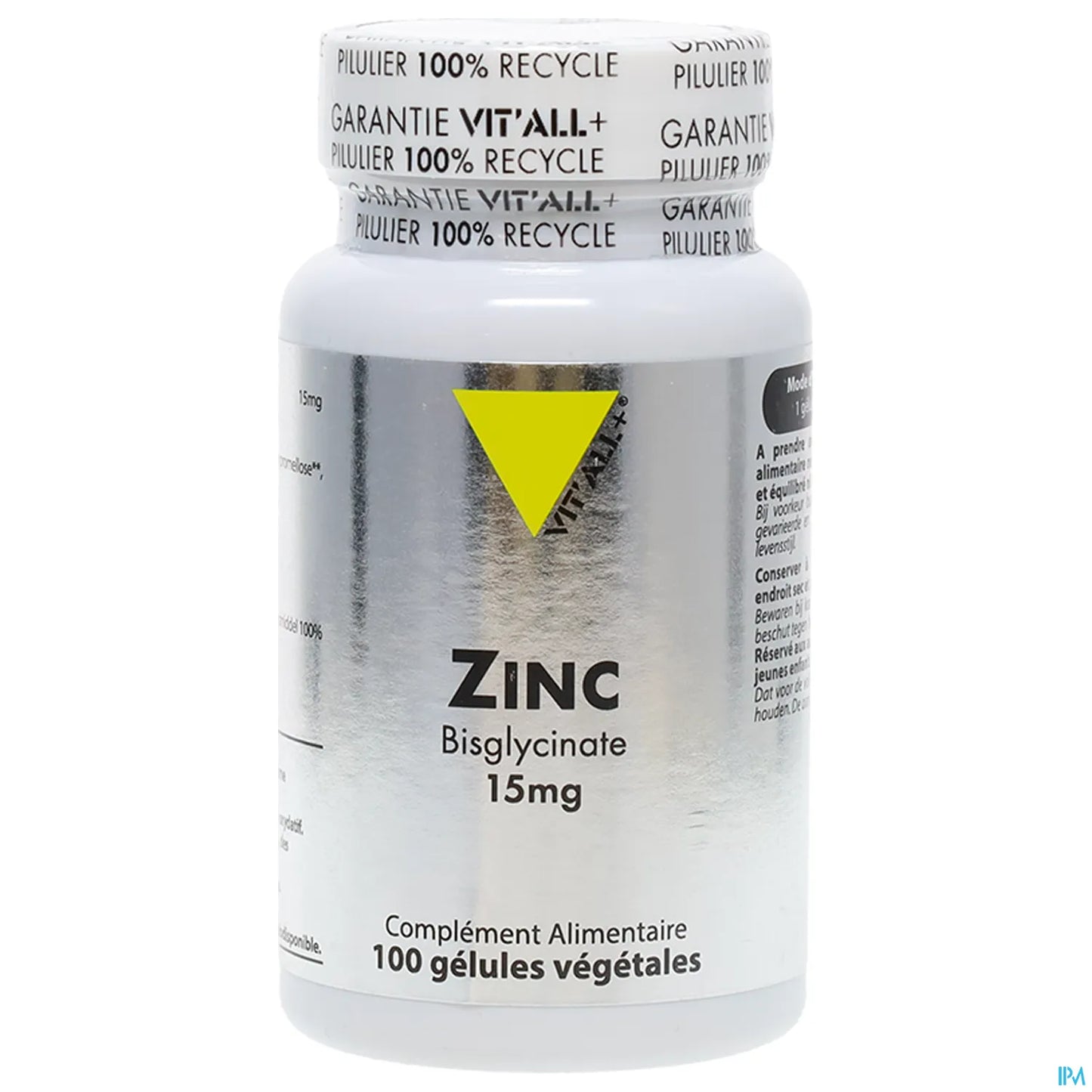 Zinc Bisglycinate 15mg 100 Gélules