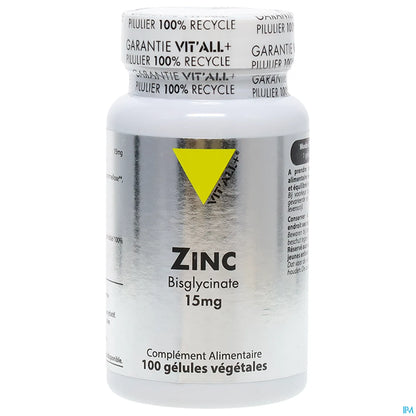 Zinc Bisglycinate 15mg 100 Gélules