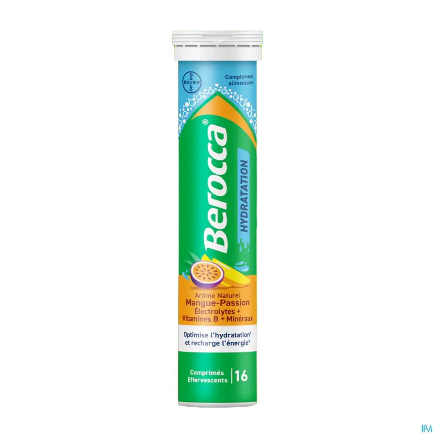 Berocca Hydratation Mangue Passion 16 comprimés effervescents