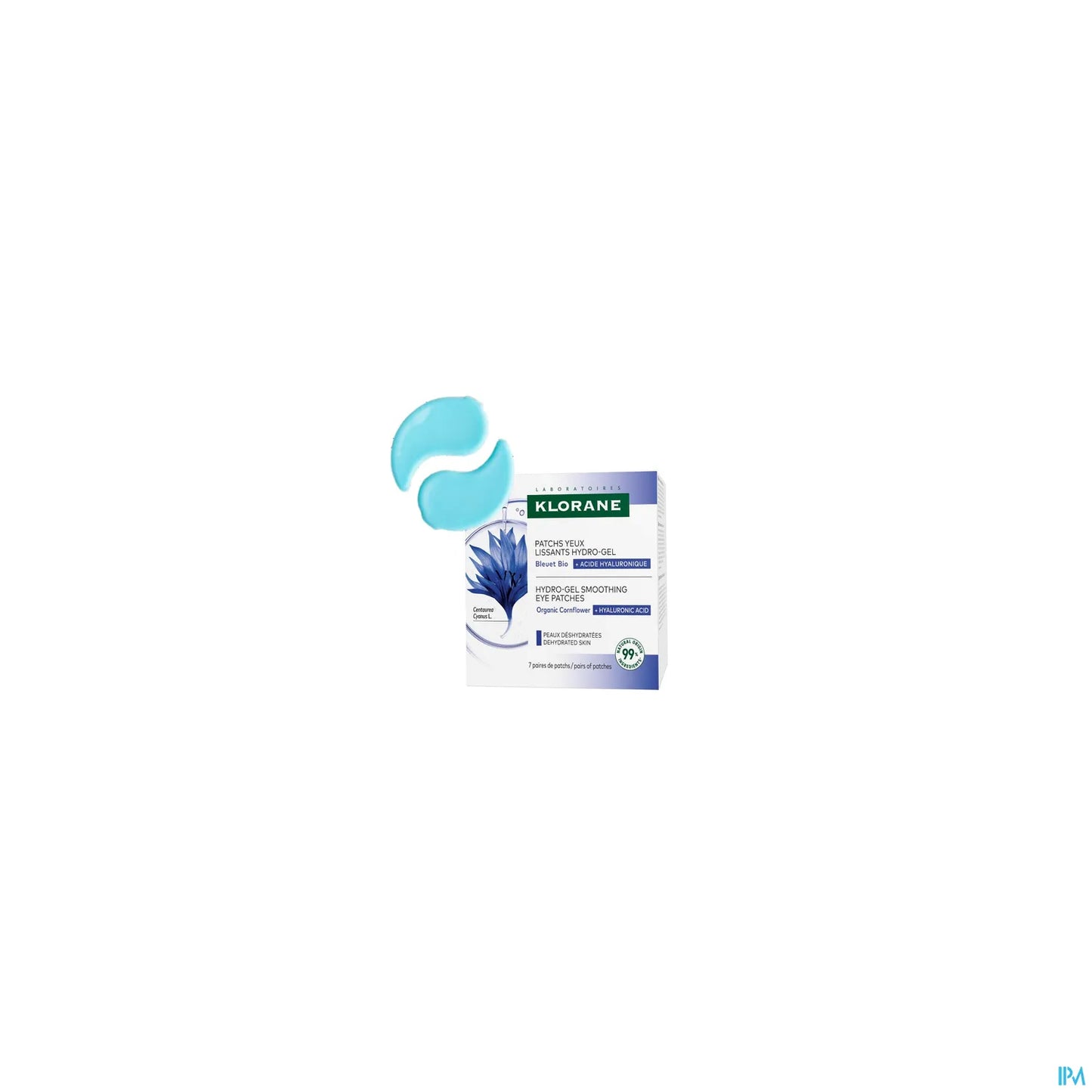 Smoothing Eye Patches Hydro Gel Organic Cornflower Hyaluronic Acid 7 Pairs