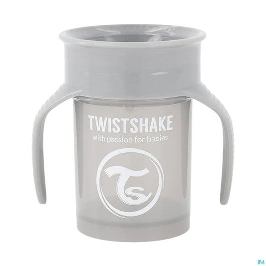 Twistshake Tasse 360 230 mL Gris 6 Mois et Plus