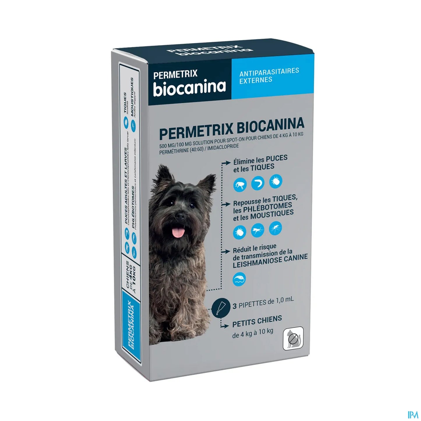 Permetrix Small Dogs 3 Pipettes of 1ml