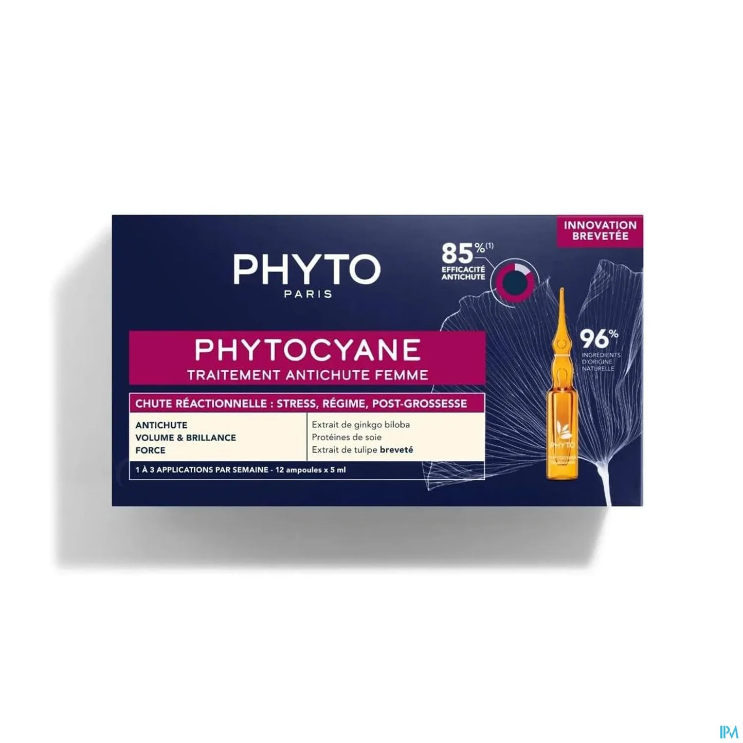 PhytoCyane Traitement Anti-Chute Reactionnel Femme 12 Ampoules 5ml