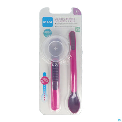 Green Thermo-Sensitive Spoon and Cover x2