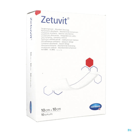 Compresse Absorbante Stérile 10 x 10 cm Boîte de 10