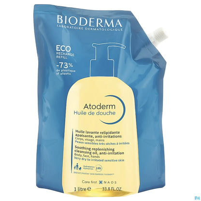 Atoderm Huile de Douche Éco-Recharge 1 Litre