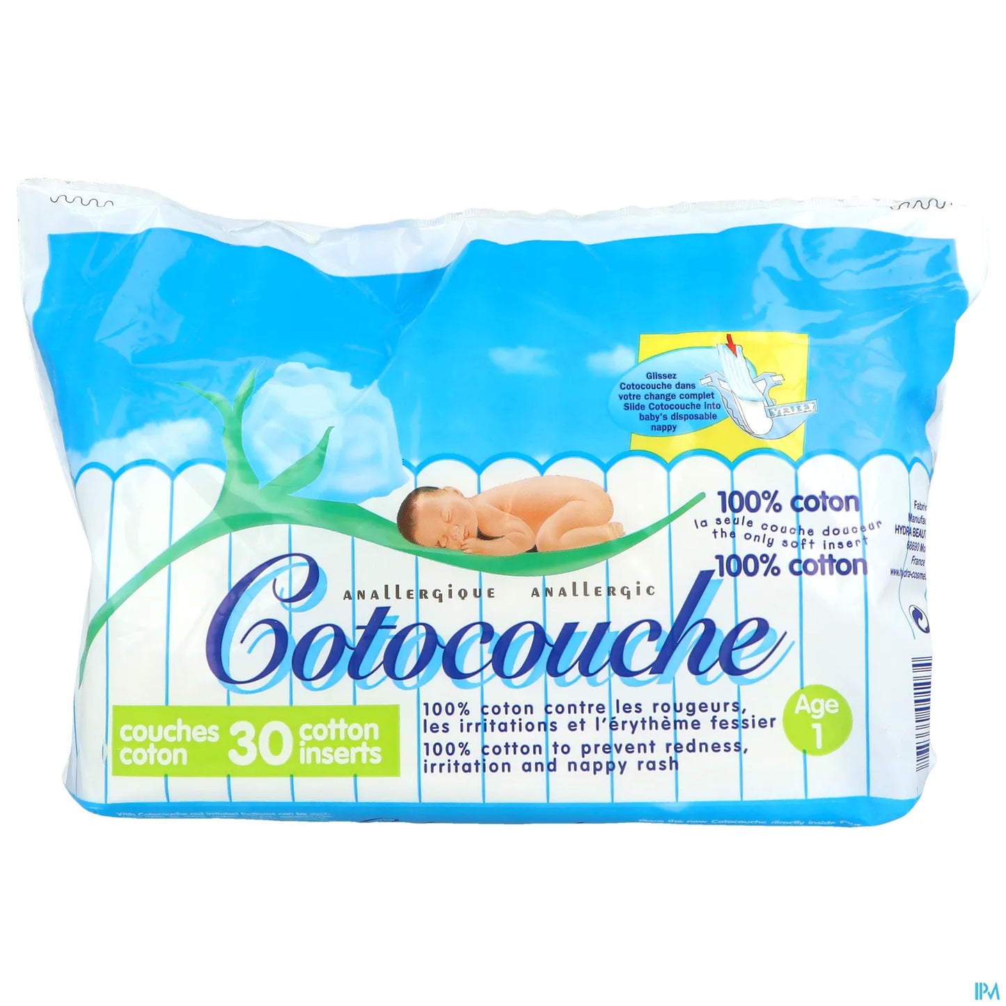 Pannolini di cotone Cotocouche 1a età x30