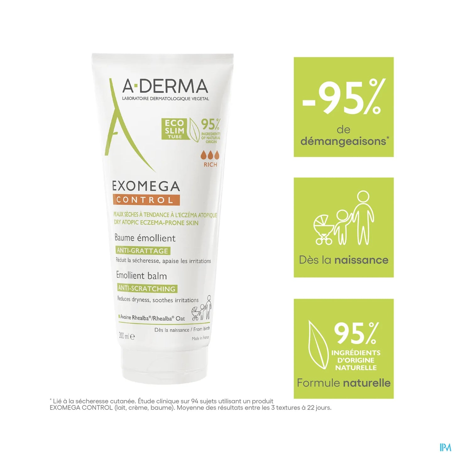 Exomega Control Baume Émollient 200 ml