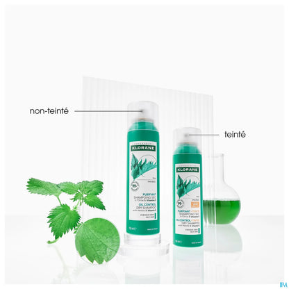 Shampoo secco colorato con ortica e vitamina E 150 ml