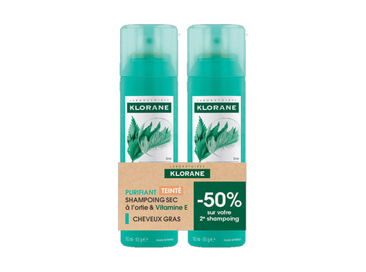 Shampoing Sec Ortie Teinté Vitamine E Lot 2x150 ml