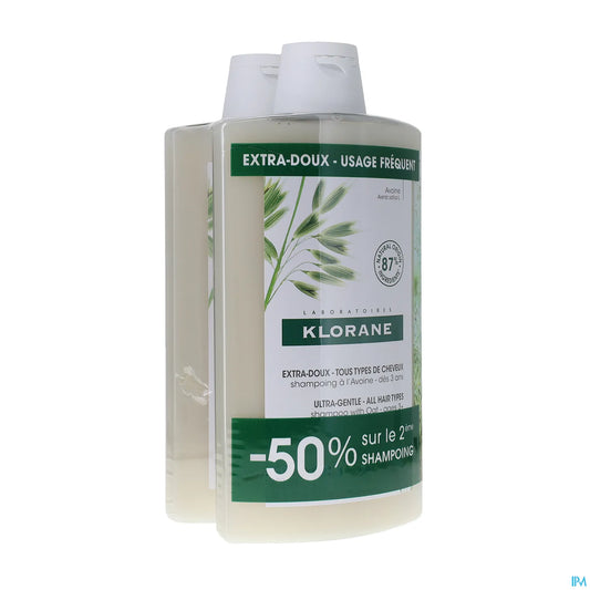 Klorane Shampoing à l'Avoine Bio 2 x 400 mL