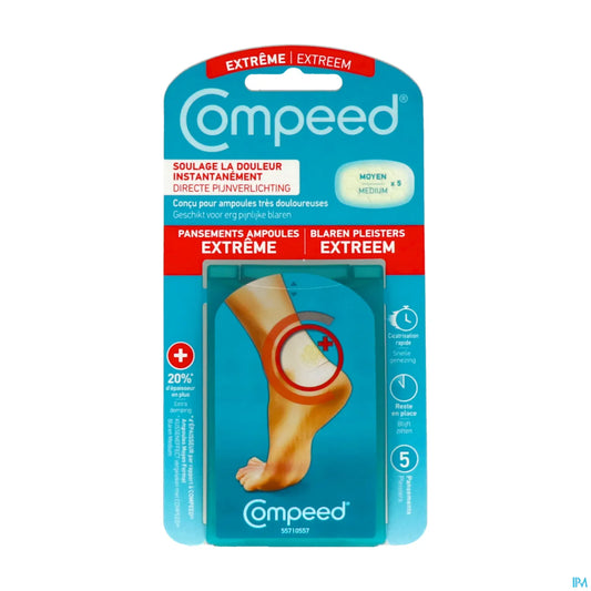 5 Extreme Blister Plasters Medium Size 4.2 x 6.8cm