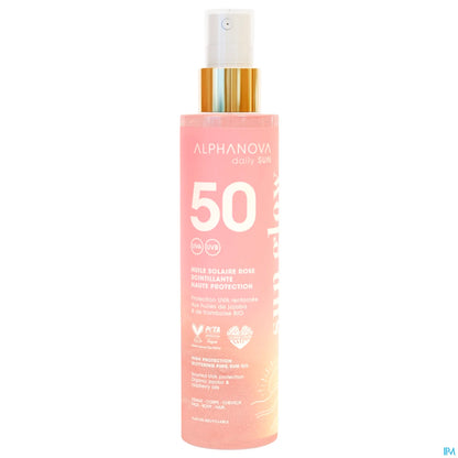 Olio solare alla rosa scintillante SPF50 125 ml