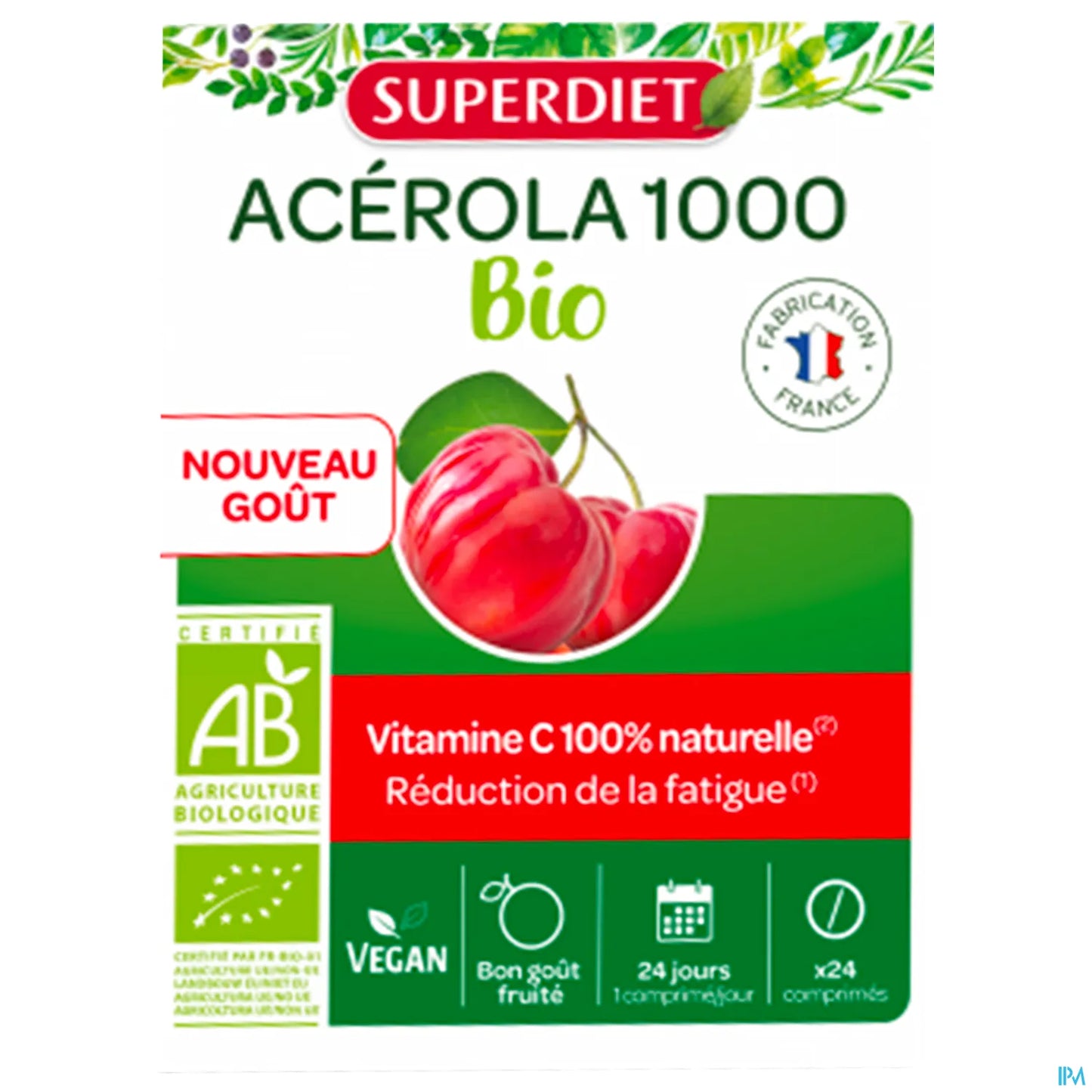 Acerola 1000 Biologico 24 Compresse Masticabili con Incisione