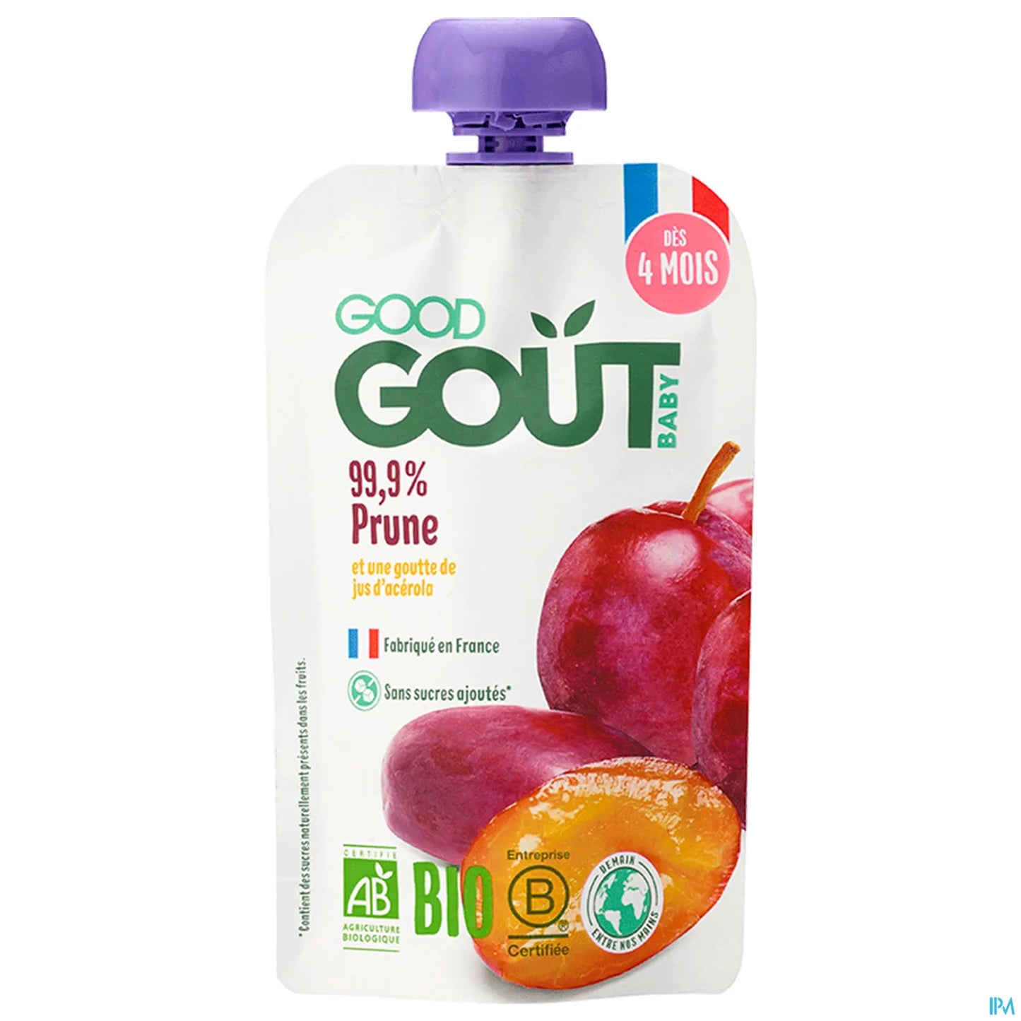 Purea di prugne biologica 120 g da 4 mesi