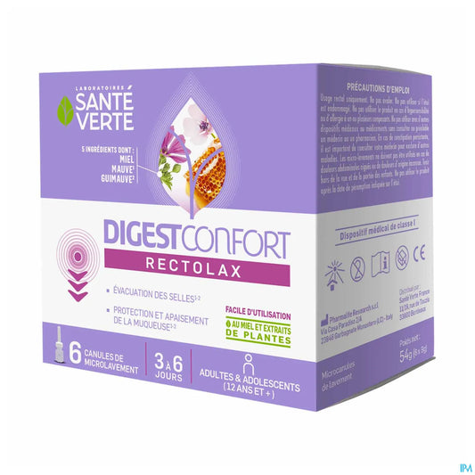 DigestConfort Rectolax 6 Canules de Microlavement