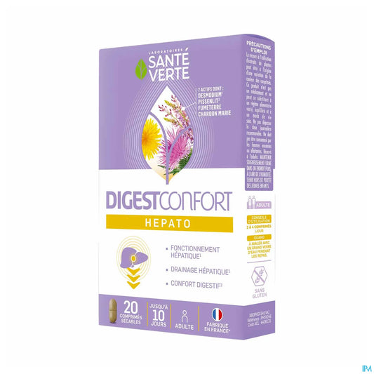 Digestconfort Hepato 20 compresse con linea di frattura