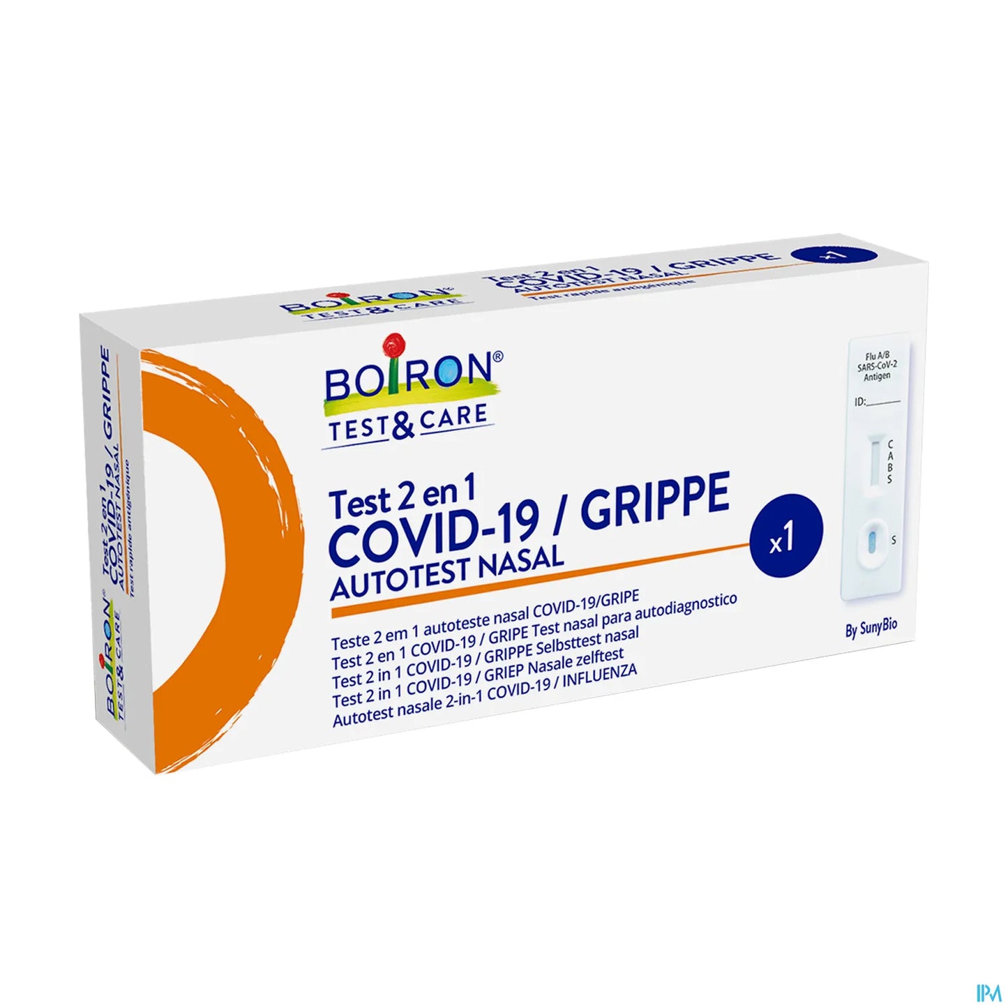 Test&Care Autotest Test Nasal Antigénique Covid-19/Grippe B/1