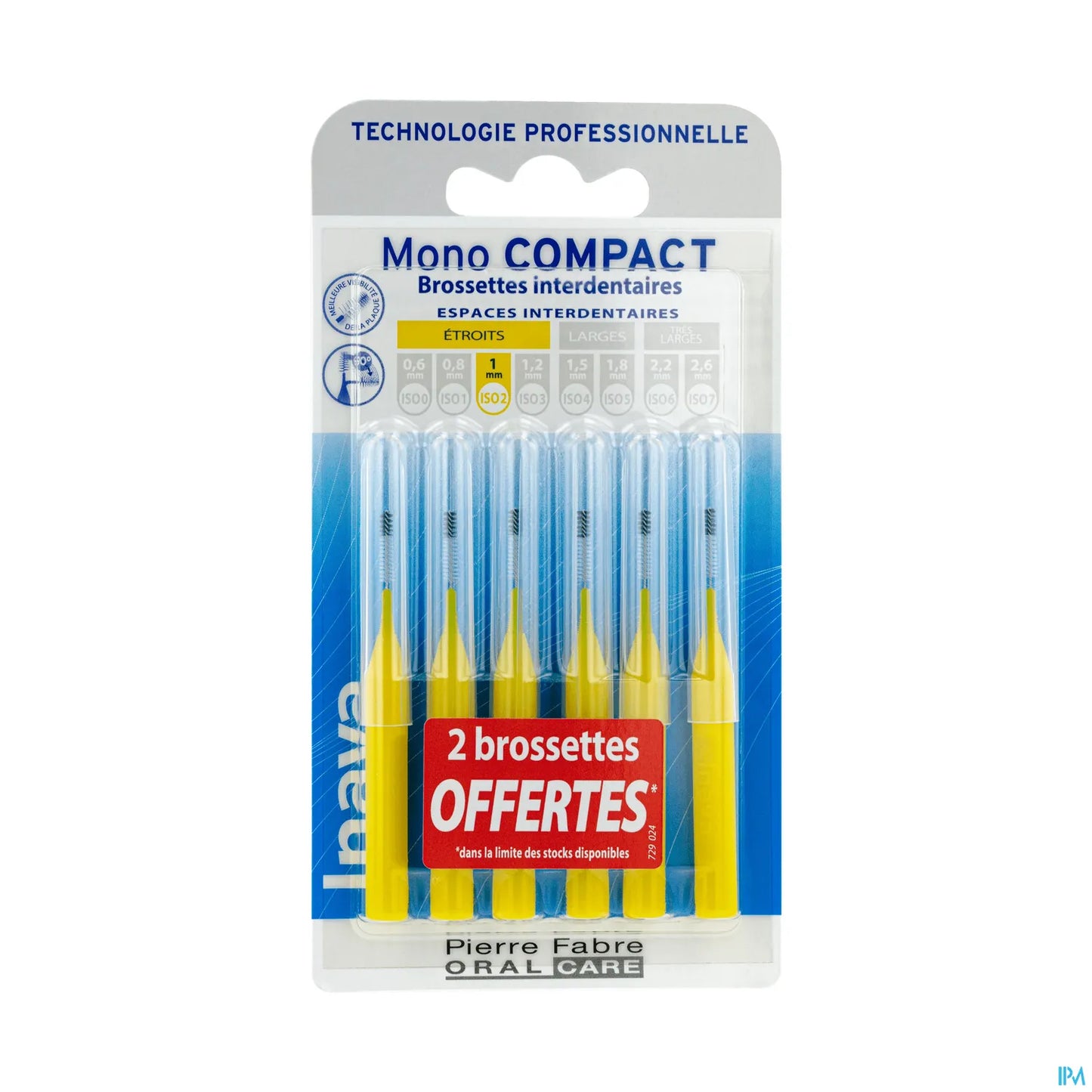 Mono Compact Brossettes Jaunes 1mm ISO2 4 Unités