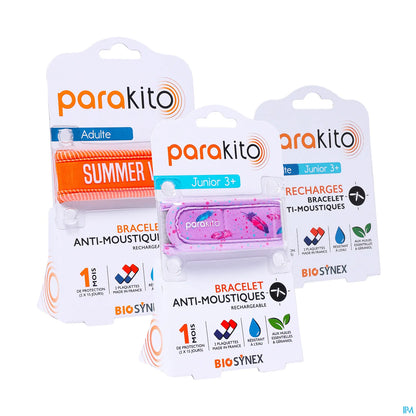 Junior Plume Bracelet Anti-Moustiques Rechargeable Enfant