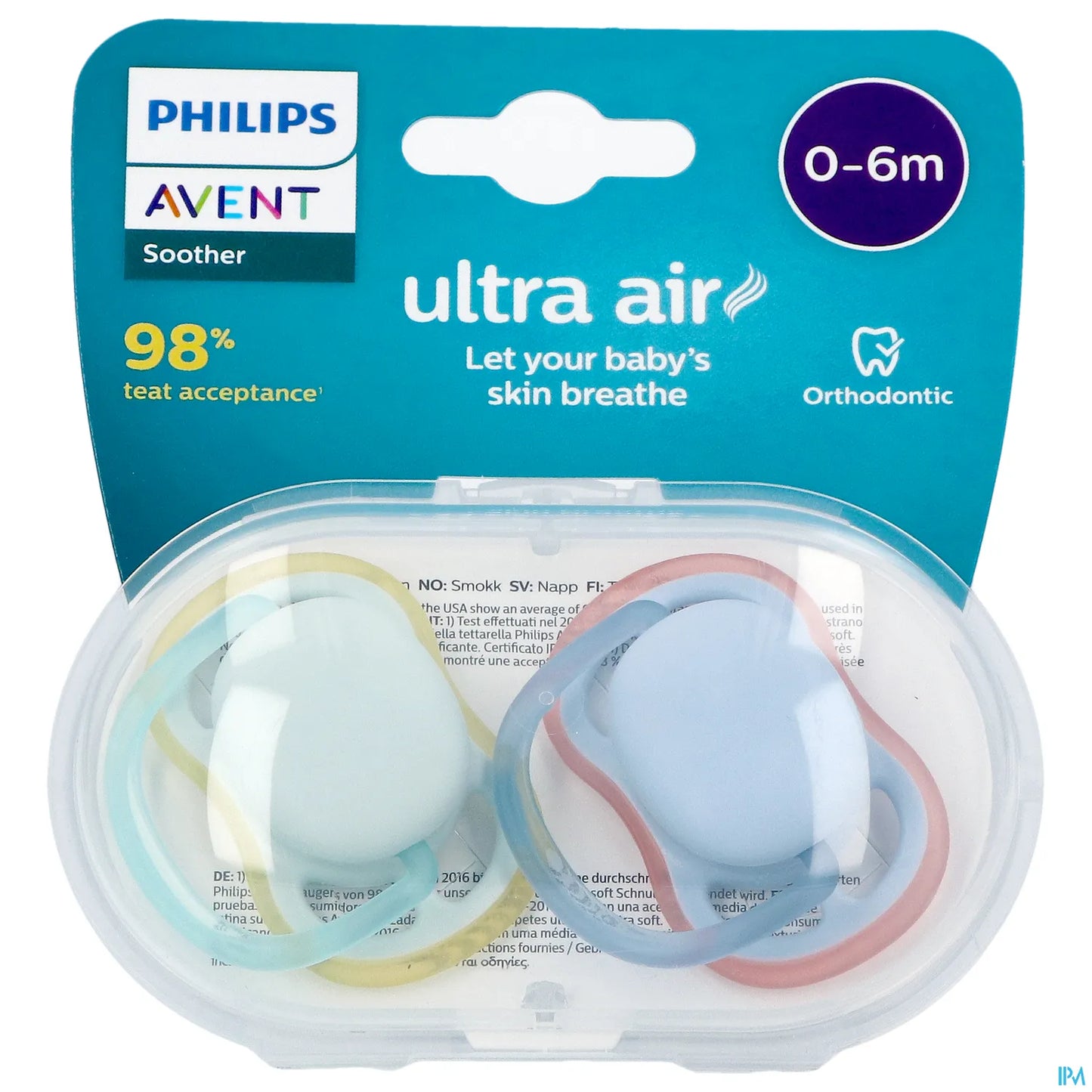 Philips Avent Ultra Air Symmetric Pacifier Size 1 for 0-6 Months