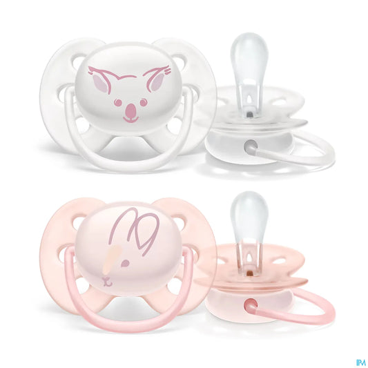 Ciuccio ultra morbido 0-6 mesi Koala Rabbit 2 unità